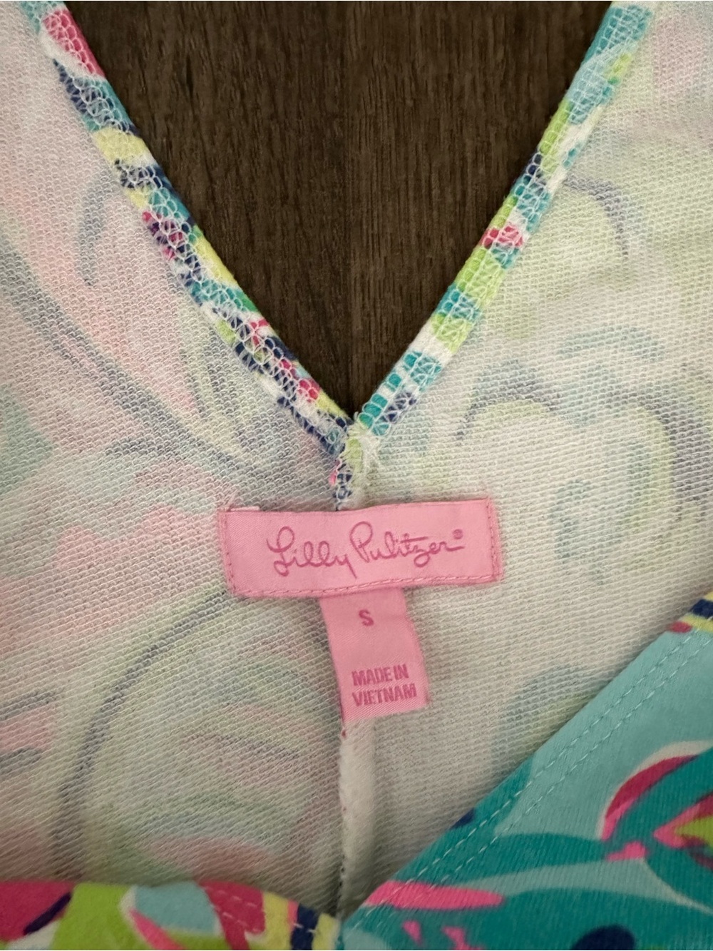 Lilly Pulitzer Dahlia V-Neck Paisley Swirl Dress in Pink, Turquoise, Lime & Whit - Picture 3 of 4